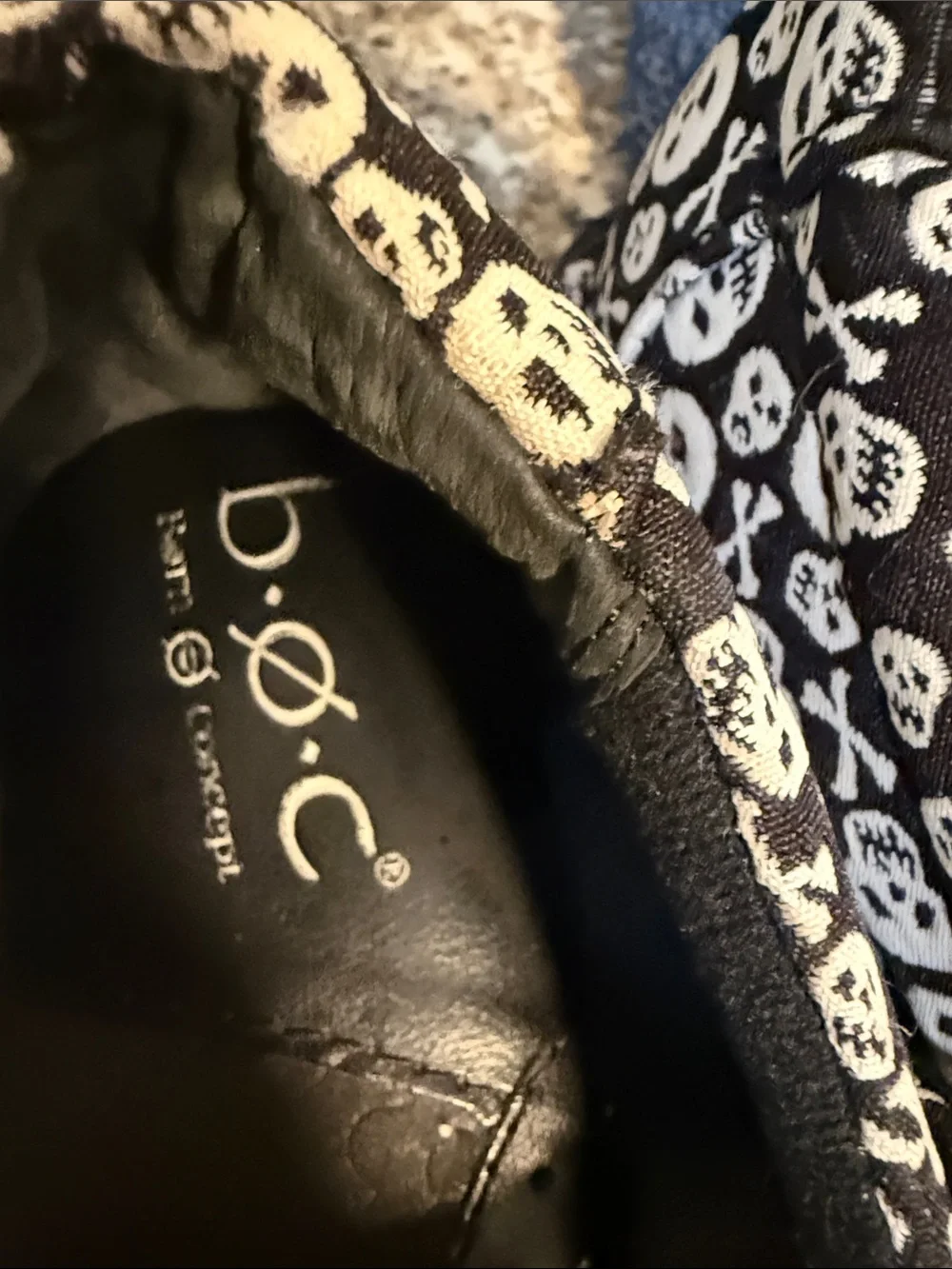 Kids Black and White Skull Print Mary Jane Shoes